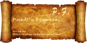 Puskás Fiametta névjegykártya